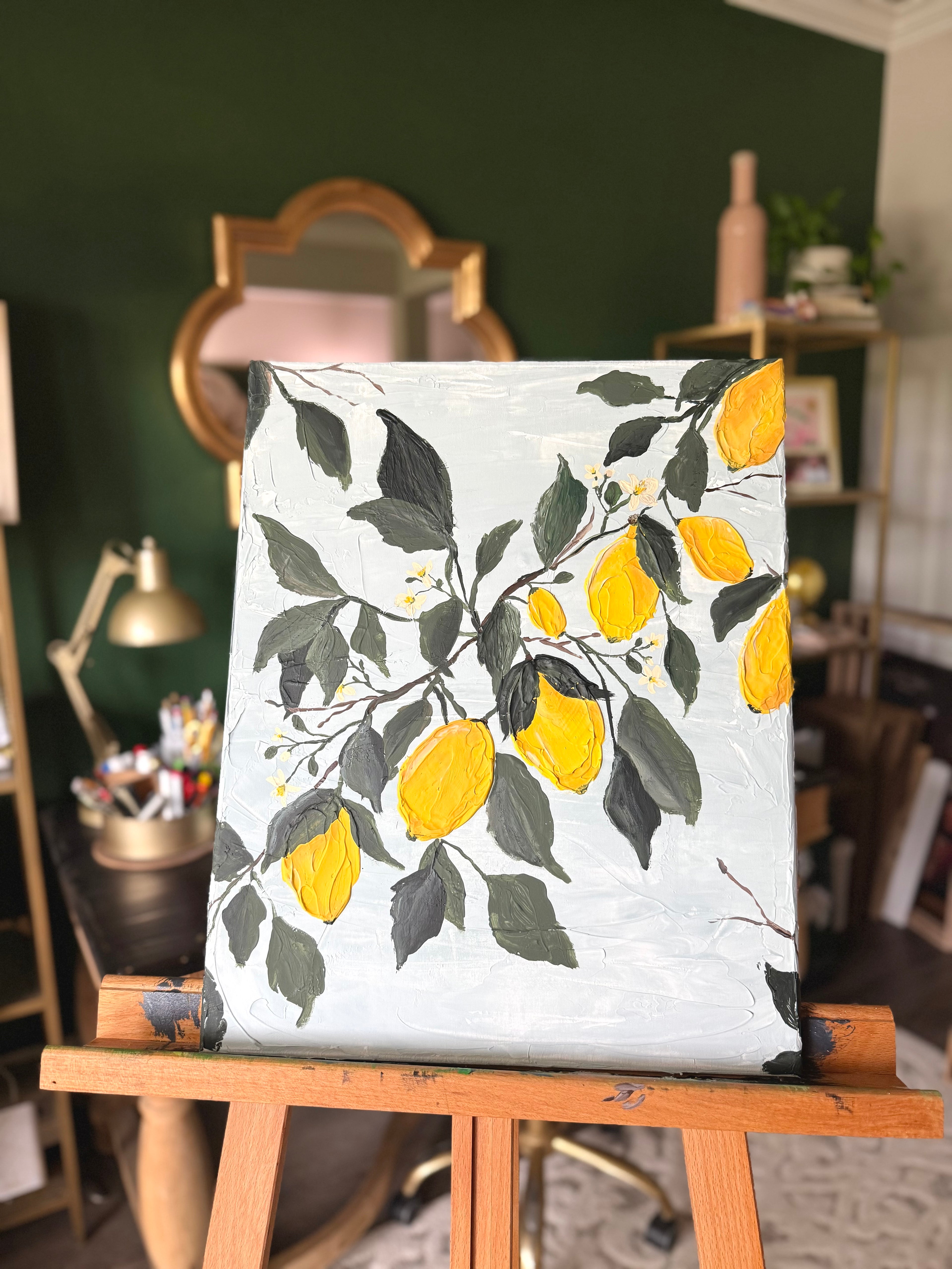 Limoncello | 18x24 Original Textured Canvas Art