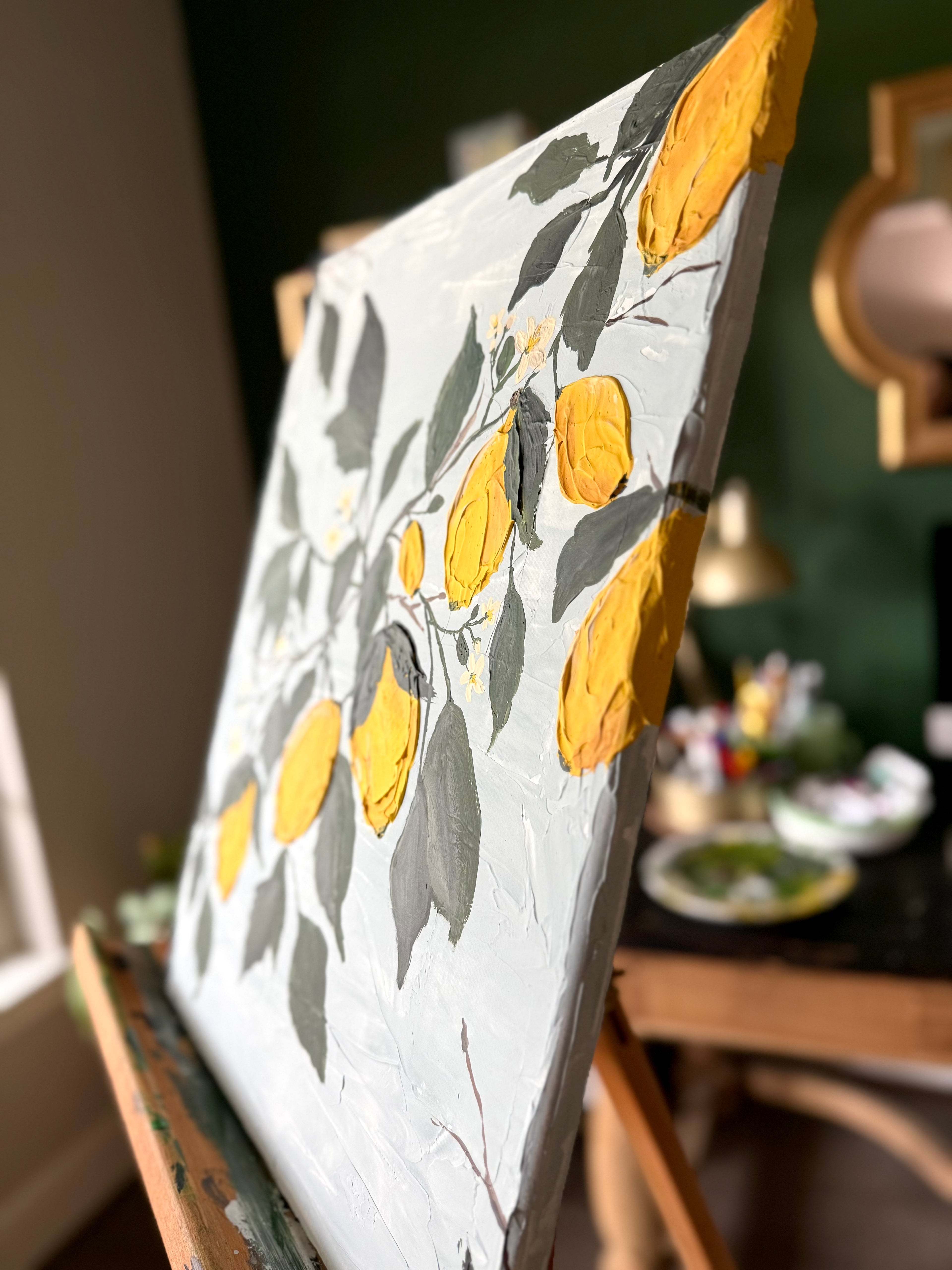 Limoncello | 18x24 Original Textured Canvas Art