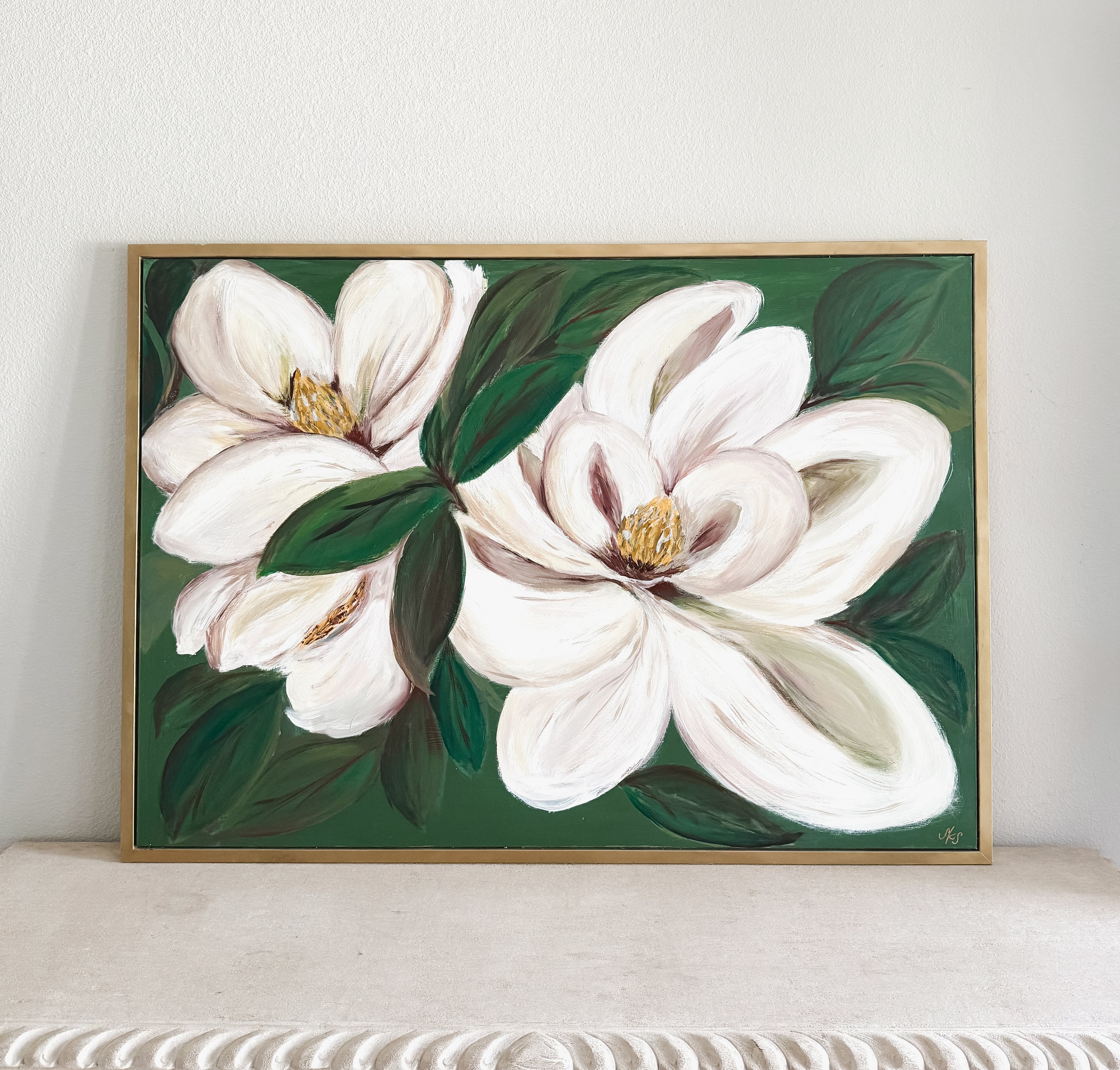 Magnolia Original Acrylic Painting on Canvas