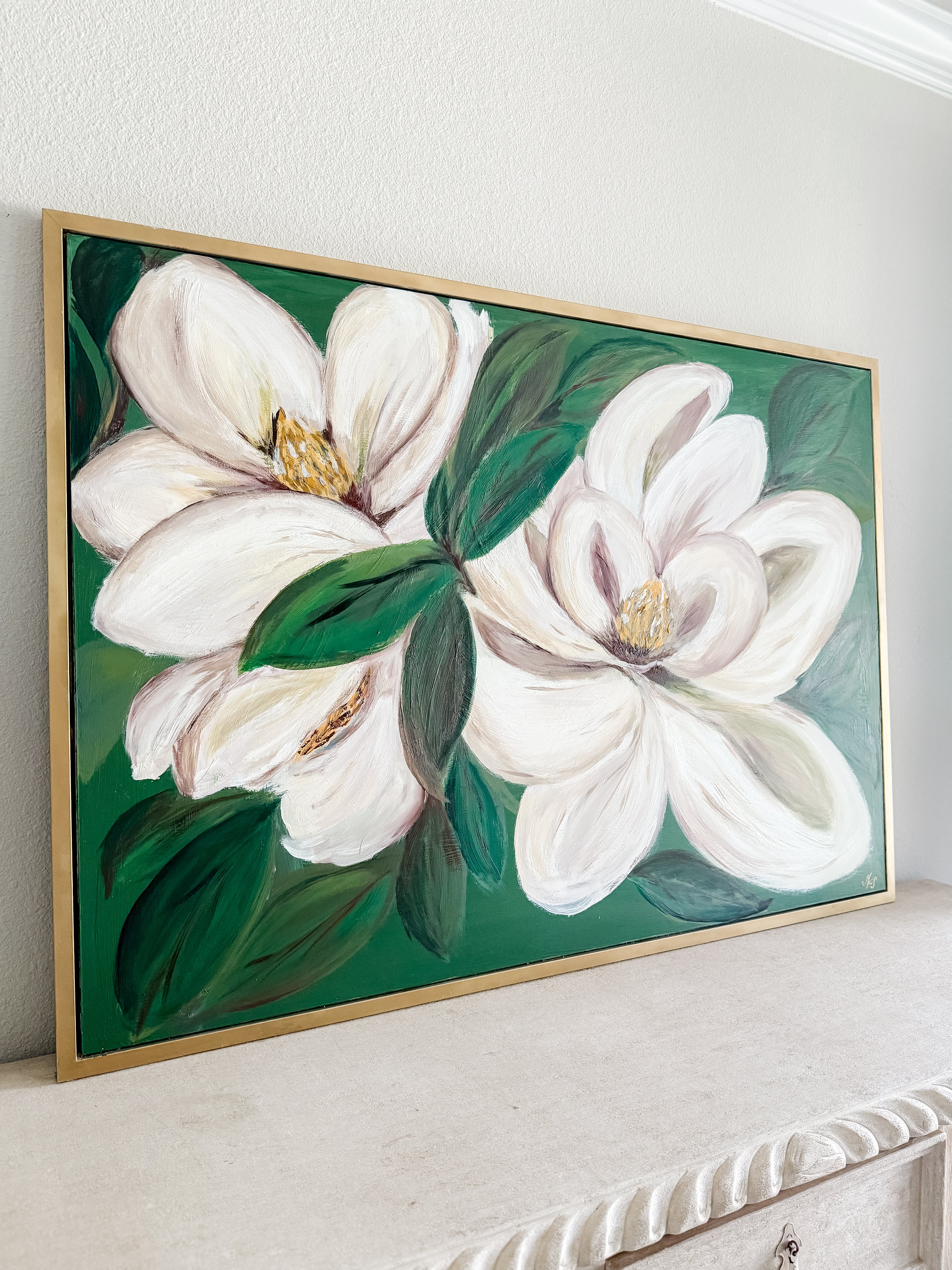 Magnolia Original Acrylic Painting on Canvas