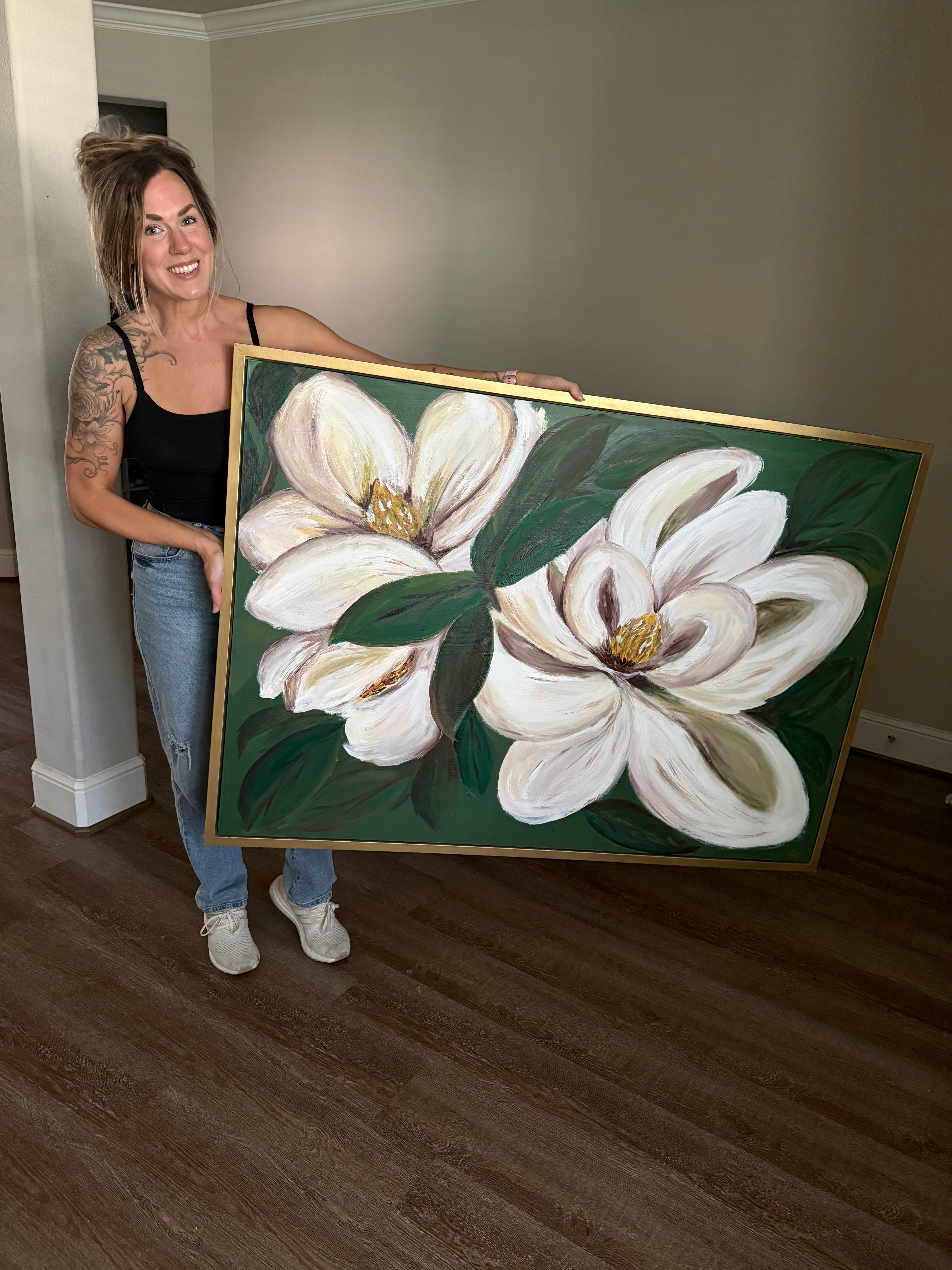 Magnolia Original Acrylic Painting on Canvas